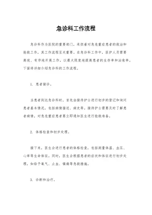 急诊科工作流程