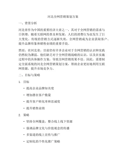 河北全网营销策划方案