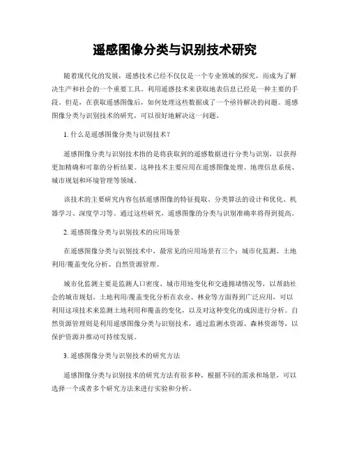 遥感图像分类与识别技术研究