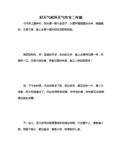 好天气和坏天气作文二年级