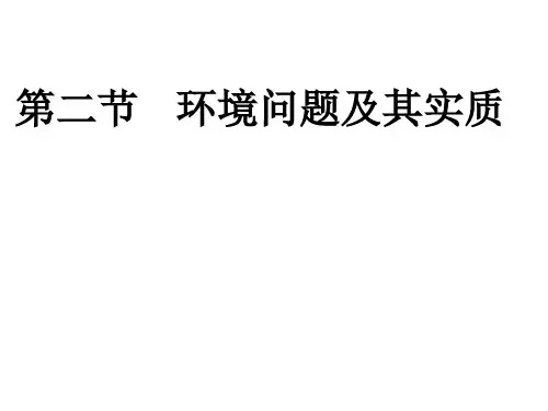 高二地理环境问题及其实质