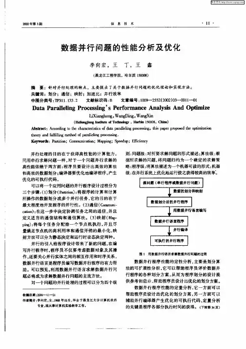 数据并行问题的性能分析及优化