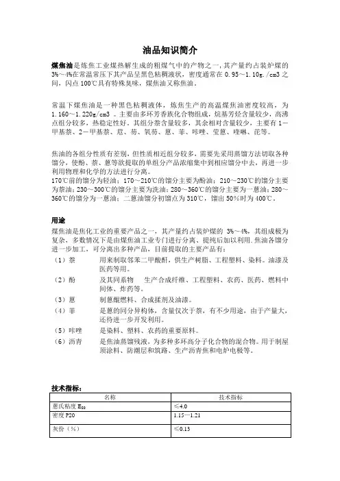 油品知识简介