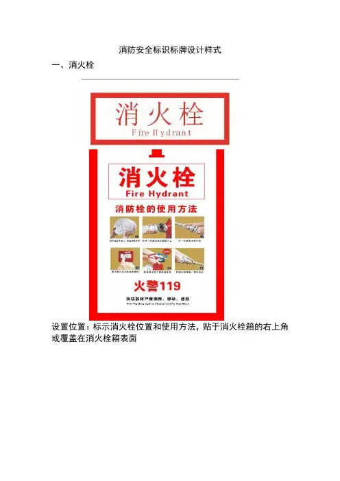 消防安全标识标牌设计样式