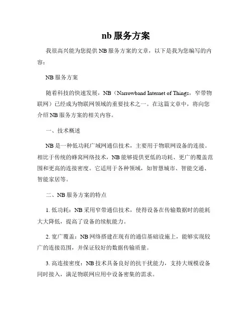 nb服务方案