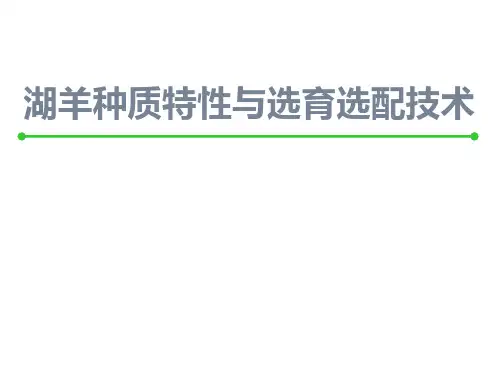 湖羊种质特性与选育选配技术PPT课件