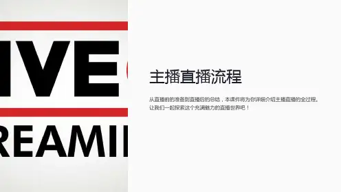 《主播直播流程》课件