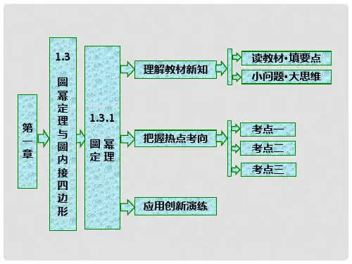 高中数学 第一章 相似三角形定理与圆幂定理 1.3.1 圆