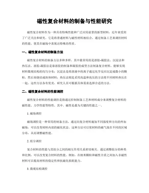 磁性复合材料的制备与性能研究
