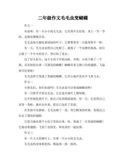 二年级作文毛毛虫变蝴蝶