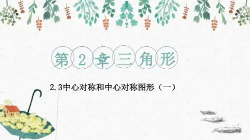中心对称和中心对称图形(一)