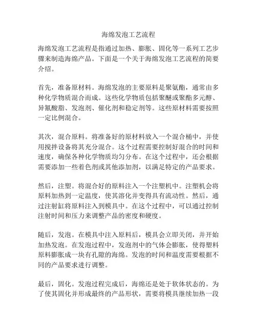 海绵发泡工艺流程