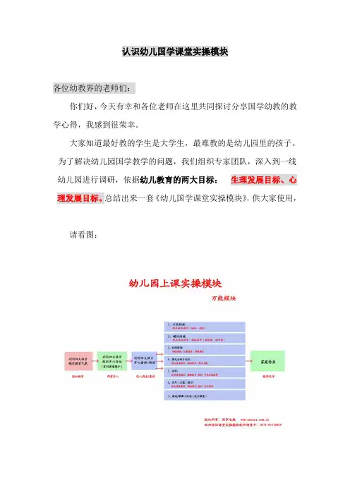 幼儿国学课堂实操模块解说