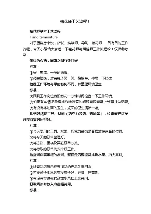 裱花师工艺流程！