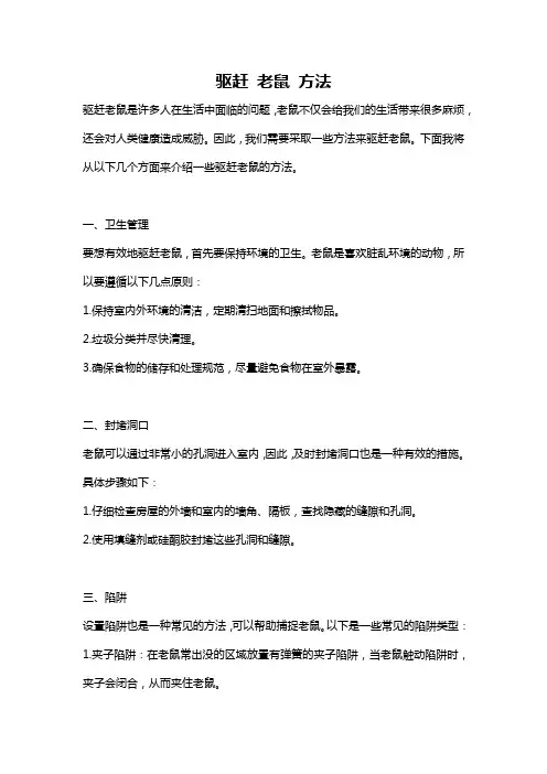 驱赶 老鼠 方法