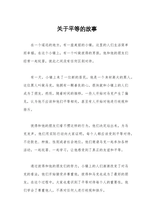 关于平等的故事