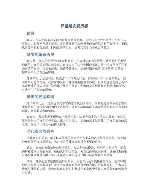 回望延安观后感
