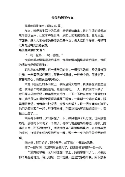 最美的风景作文（精选46篇）
