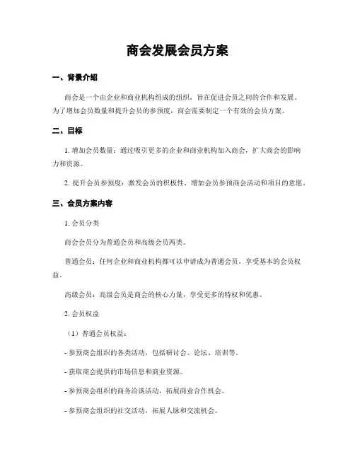 商会发展会员方案