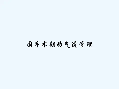 围手术期的气道管理PPT