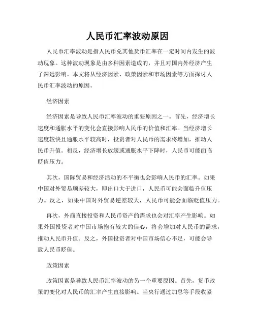 人民币汇率波动原因