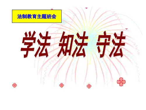 《学法 知法 守法》PPT优秀课件