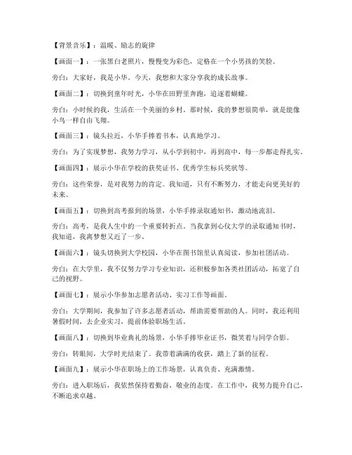 人物经历介绍短视频文案
