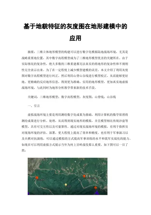 基于地貌特征的灰度图在地形建模中的应用