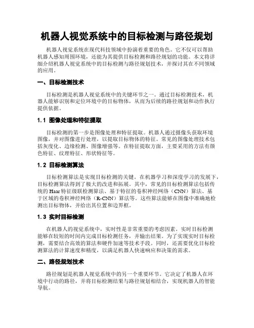 机器人视觉系统中的目标检测与路径规划