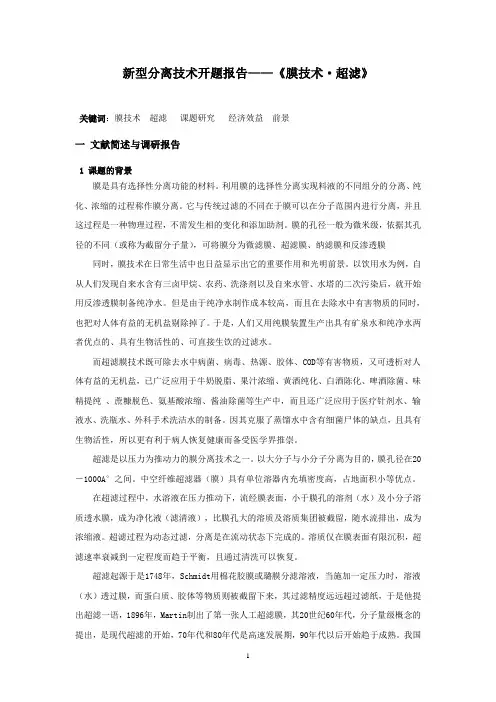 开题报告