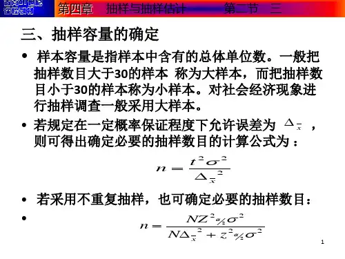 抽样估计样本容量与抽样组织形式