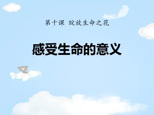 《感受生命的意义》PPT【优质课件】