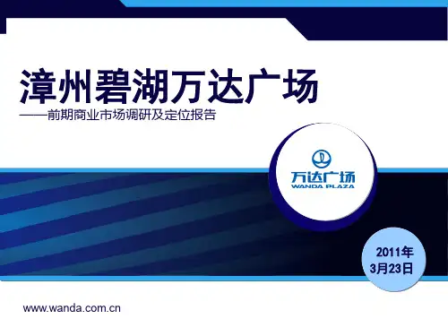 漳州万达广场市场调研报告