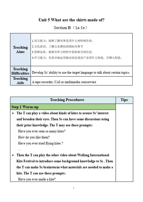 Unit+5Section+B+教案+2024-2025学年人教版英语九年级全册