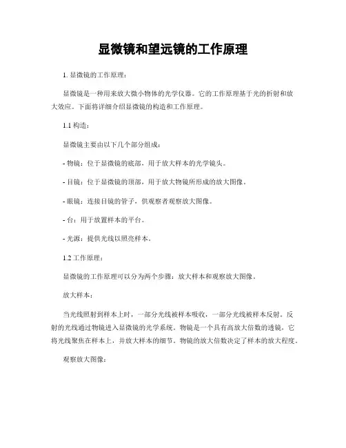 显微镜和望远镜的工作原理