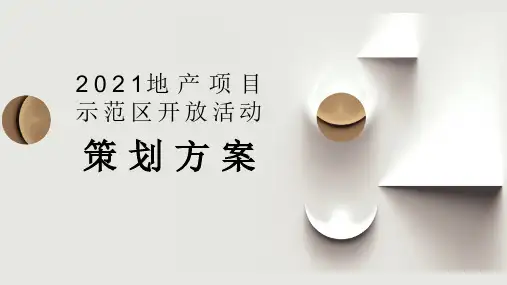 活动策划-房地产：2021地产项目示范区开放(锦绣人生 主题)活动策划方案