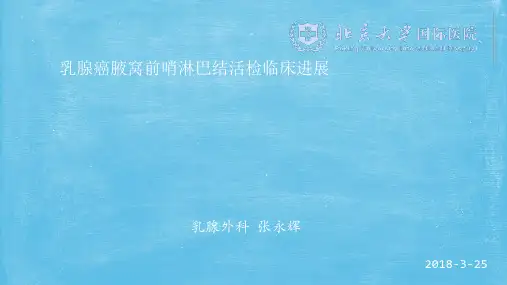 乳腺癌前哨淋巴结活检张永辉ppt课件