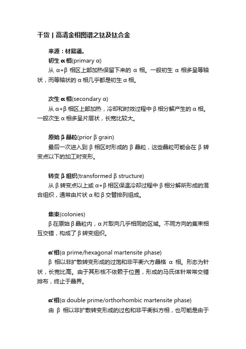 干货丨高清金相图谱之钛及钛合金