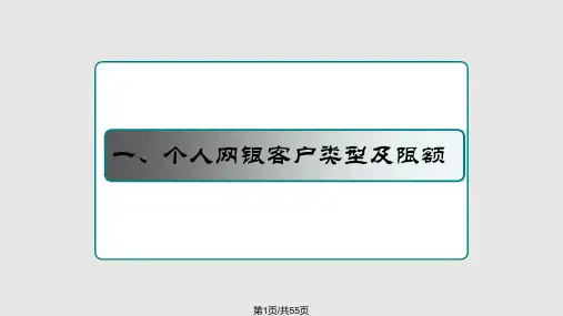 个人网银业务功能培训PPT课件