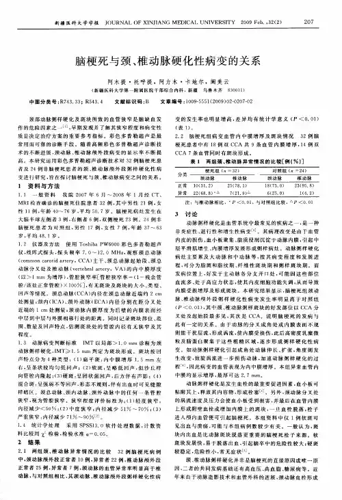 脑梗死与颈、椎动脉硬化性病变的关系