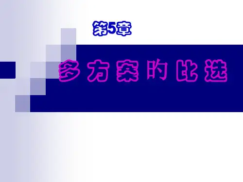 多个备选方案的比选
