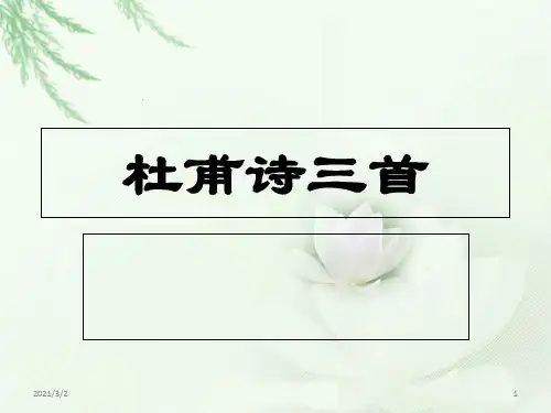 杜甫诗三首复习课件详解精选课件PPT