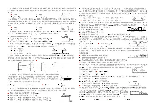 摩擦力例题带答案