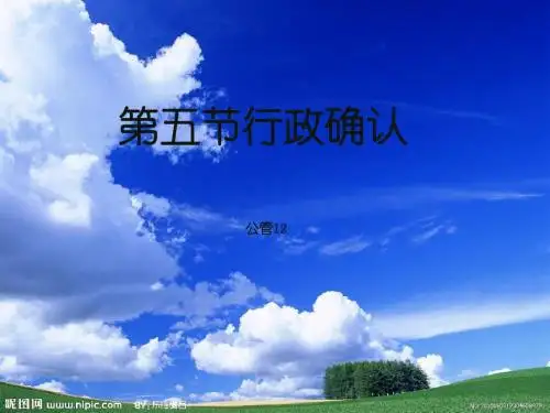 行政确认