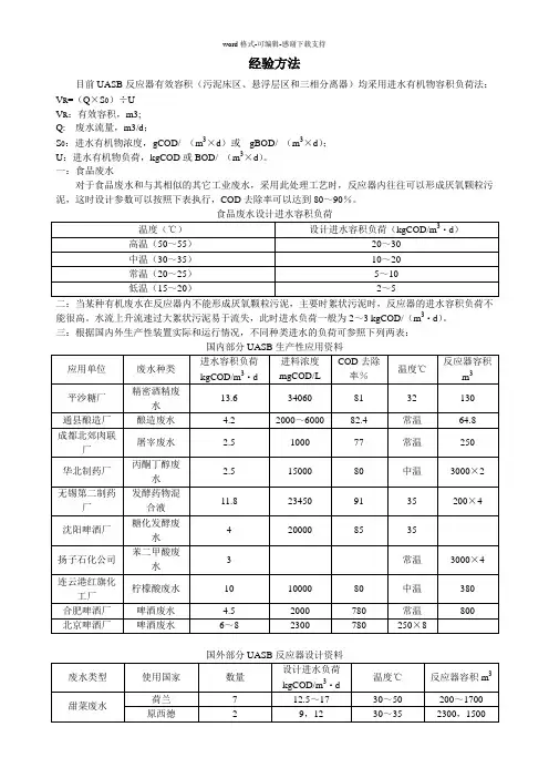 UASB设计经验