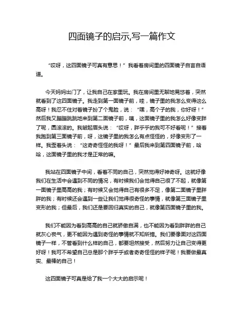 四面镜子的启示,写一篇作文