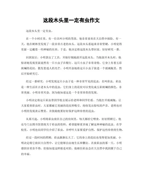 这段木头里一定有虫作文
