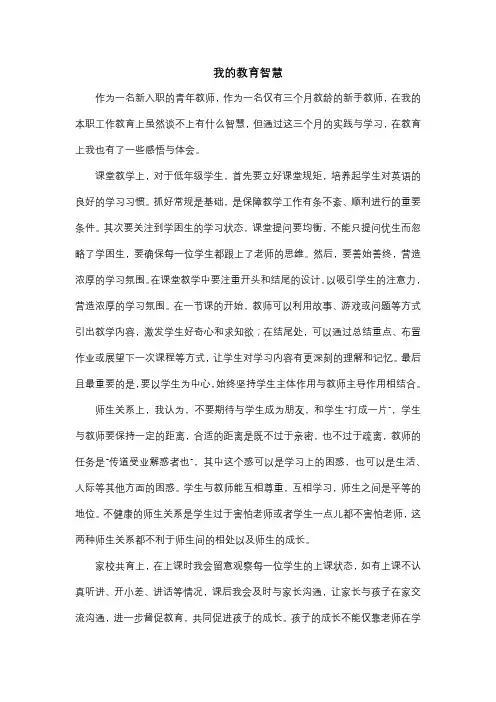 我的教育智慧