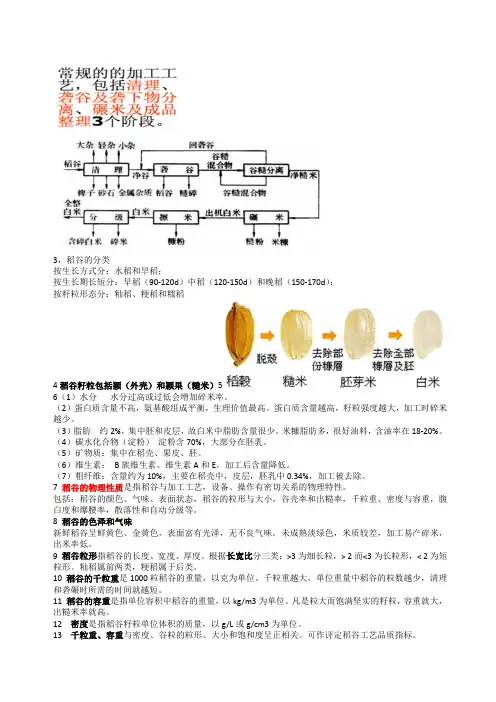 农产品加工工艺学复习整理