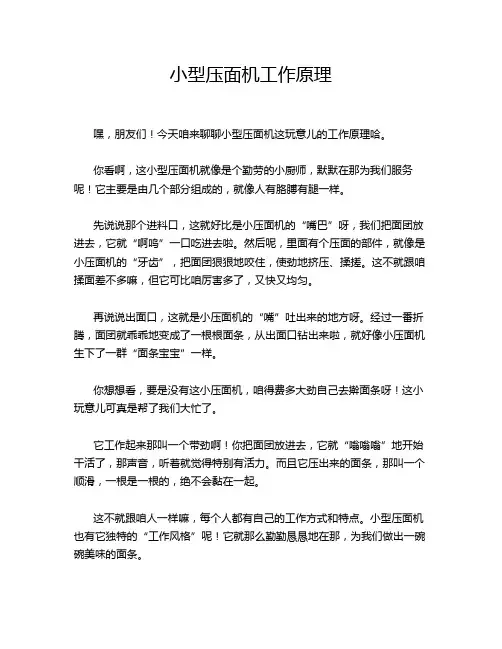小型压面机工作原理